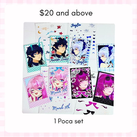[PO freebie] $20 and above + previous tier - HSR poca and sticker set
