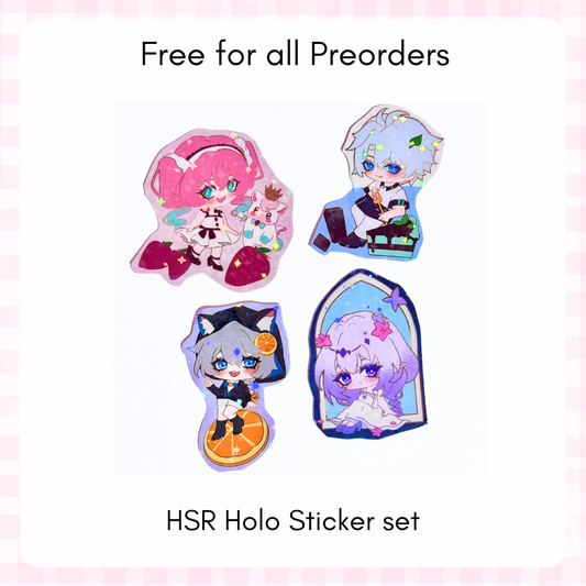 [PO freebie] free for all POs - HSR Holo sticker set