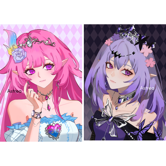 HSR Glitter A5 Prints (Cyrene, Castorice)